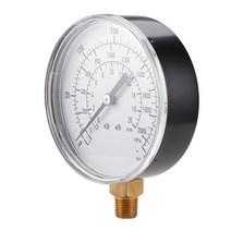 진동 방지 다이얼 압력계 게이지 트리플 스케일 포함 50mm 직송, 한개옵션0