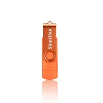USB 이동식디스크 플래시 드라이브 SHANDIAN다기능 2.0 3in1 마이크로 OTG 고속 펜 4GB 8GB 16GB 32GB 64GB 메모리 스틱 U 디스크, 64GB_Orange