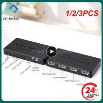모니터 분배기 셀렉터 TV용 최고의 4K 스플리터 1x2 2.0 1 인 2 아웃 앰프 스위치 HDR HDMI2.0 개 3, 03=OnePointFour3pcs