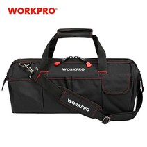 WORKPRO-공구 가방 휴대용 방수 전기 기사 수리 설치용 다기능 캔버스 공구 정리함 HVAC, CHINA, 18 inches
