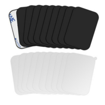 올리보 휴대폰 마그네틱 자석 거치대용 스틸 플레이트 0.4mm 사각 10p + 보호필름 10p, 블랙., 3개