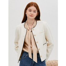 언에디트 L Hailey Tweed Jacket_Ivory 헤일리 트위드 자켓 아이보리색 107592