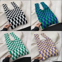 체커보드 토트 니트백 에코백 가방 체크무늬 인싸