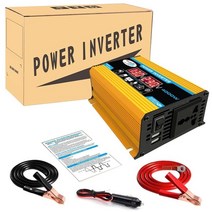 파워뱅크 캠핑 차박 12v 220v 4000w 인버터 12v 230v 수정 된 순수 사인파 인버터 전압 조정기 강력한 전원 은행 용 220 v 부스트 모듈, 4000w 옐로우, 220볼트 50헤르츠