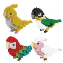 앵무새 나노블럭 검은머리카이큐 홍금강 미쳴코카투 왕관앵무 중 택1 앵무새블럭 용품 장난감, 홍금강앵무