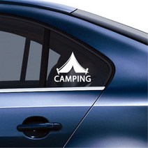 캠핑 카라반 텐트모양 Camping 데칼스티커 레이실내 데칼시트 자동차선물 첫차꾸미기, 1개, 오렌지 대형