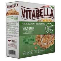 VITABELLA 비타벨라 멀티그레인 시리얼 하이 인 화이버 글루텐 프리 락토스 프리 앤 300g x4팩