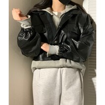 크롭 루즈핏 다긴녀 라이더 자켓 점퍼