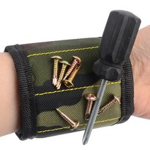 손목 자석밴드 작업용 자력 볼트 너트 나사 마그네틱, 블랙CM004010