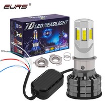 H4 HS1 BA20D P15D H6 오토바이 LED 헤드 라이트 AC & DC 범용 유형 전구 M02E 6000LM 60W 모든 오토바이 6COB 헤드 램프 6000K, 1.은