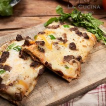 이탈리아식 라쿠치나 사각피자_디아볼라치킨 120g, 페퍼스테이크피자