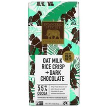인덴져드 스피시스 오트 밀크 라이스 크리스피 다크 초콜릿 55퍼센트 코코아 85g Endangered Species Oat Milk Rice Crisp Dark Chocolate