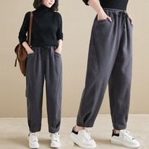 WAWAMOM(특허브랜드) 여자 빅사이즈 기모 배기팬츠 여성 트레이닝 배기 똥싼바지 BNQ45dy