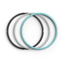 Sealing Ring for 6 Qt InstaPot - Replacement Silicone Gasket Seal Rings for 6 Quart IP Programmable, 1, Black, Clear, Seafoam Green
