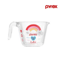 파이렉스 노티드 유리 계량컵 비커, 혼합색상, 250ml