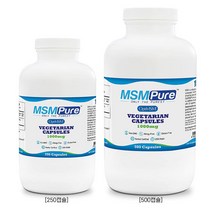 (500캡슐 당일) Kala Health 칼라헬스 MSM 퓨어 옵티MSM 식물성 캡슐 1000mg 250캡슐 500캡슐 (2종 택1), 250캡슐 (당일 X)
