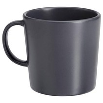 이케아 IKEA 머그컵 300ml 다크그레이 9x9cm 사기도자기제, 이미지참조, 1개