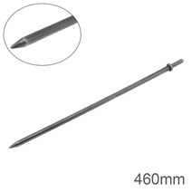 460mm 하드 45 스틸 솔리드 롱 에어 치즐 임팩트 헤드 지원 절삭/부식 제거 용 공압 공구