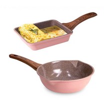 캡스톤 후라이팬 2종 세트 (인덕션), 세라믹코팅 핑크