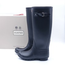 헌터 레인부츠 Size 6 여성 Hunter Original Tall Wide Leg Rain Boots WFT2039RMA Black