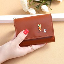 DFMEI 상큼 삼단 반지갑 심플 스크럽 머니클립