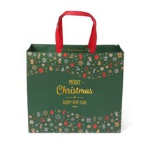 도매토피아 해피 크리스마스 쇼핑백(30x27cm) (그린), 단품