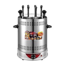 220v 전기 바베큐 그릴 자동 회전 수직 그릴 가정용 무연 회전 양고기 케밥 바베큐 기계, 10 포크 머신, 에게