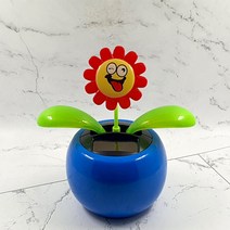 노호혼 태양열꽃잎 차량용 흔들인형 - 택1, 3.블루, 1개