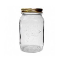 보르미올리 콰트로 밀폐 우유 유리병, 1000ml, 1개
