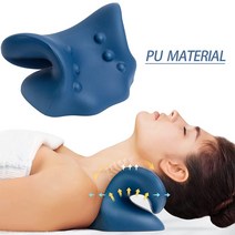 경추베개 목디스크 거북목 목및 어깨 교정기 경추 카이로프랙터 베개 바디 마사지 얼굴, 02 PU-Navy Blue