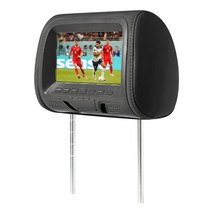 모닝 스피커 알갈이 차량 범용 인치 자동차 머리 받침 베개 모니터 멀티미디어 플레이어 라이터 플러그 어, [01] 707-Black