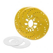 범용 알루미늄 자동차 레이싱 디스크 패드 장식 브레이크 모터 커버 드럼 2 개, 01 금