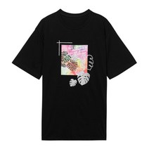 베스띠벨리 2022 여름 스팽글 프린팅 반팔 티셔츠9821BK