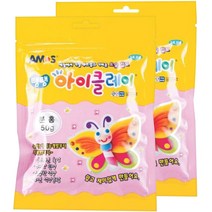 아모스 탱탱 아이클레이 파우치 2500, 분홍, 2개