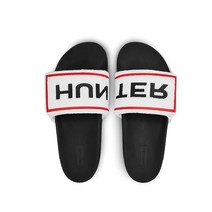 헌터 (HUNTER) WOMEN 오리지날 타월링 로고 슬라이드 - 화이트 WFD1035MASWHB