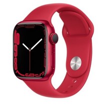 Apple 애플워치 7 GPS+Cellular, 41mm, 알루미늄, 레드 / 레드 스포츠 밴드