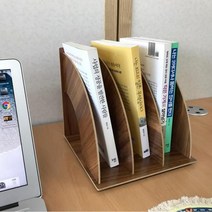 월넛 우드 라운드 책꽂이