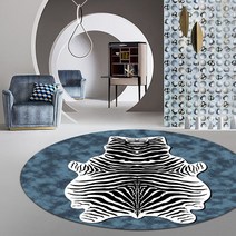 호랑이 고양이 호피 동물 러그 가죽 매트 얼룩말 특이한 모던 포크 카펫 거실 소파 매트 키즈 방 원형