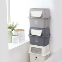 비교할 수 없는 튼튼함 탱크 분리수거함 쓰레기통 40L 50L 적재가능, 탱크_50L, 블랙