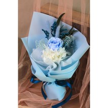 시들지않는 블루장미 프리저브드플라워 한송이장미