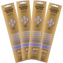Set Of Four 20 Stick Packs Gonesh Collection Lavender – 4 Pack-Extra Rich Incense 80 Count, 1