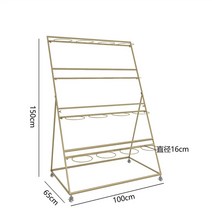 꽃가게 꽃집 전용 철제 다층 꽃다발 진열대 대형 화대 이동 전시대 플라스틱 화통 걸이, Q