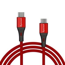 NFC단말기 NFC카드단말기 Byscoon 고속 충전기 PD 60W 3A USB C To Type U 케이블 Xiaomi Poco X3 NFC Macb, 02 빨간_02 2m