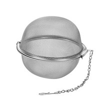 스테인레스 스틸 차 Infuser Sphere 잠금성 향신료 차 볼 스트레이너 느슨한 잎 메쉬 필터 주방 용품 도구, L
