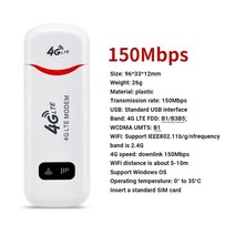 와이파이 증폭기 공유기 인터넷 EATPOW-4G LTE 무선 라우터 USB 동글 150Mbps 모뎀 모바일 광대역 Sim 카드 WiFi 어댑터 4G 홈 오피스, [01] FDD LTE B1 B3 B5, 01 FDD LTE B1 B3 B5, 01 FDD LTE B1 B3 B5