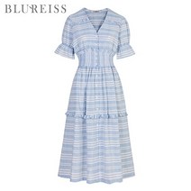 줄지V넥티어드퍼프원피스_BJM1OP3761