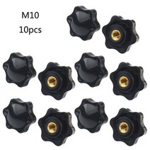 10 조각 M5/M6/M8/M10 암컷 핸드 나사 육각형 헤드 스레드 클램핑 나사 산업 장비 사용 볼트 손잡이, M10