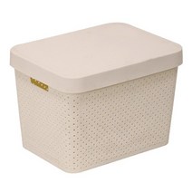 센스2030 커버 바스켓뚜껑정리함, 브라운색 × 4개