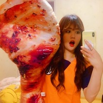만백성의만물상 초대형90cm 닭다리 쿠션 핵인싸템, 초대형