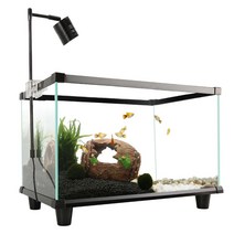 페닌슐라쿠터 거북이어항 사육장 거북이육지 쉼터, 대형 60x30x28cm(액세서리14개 포함)